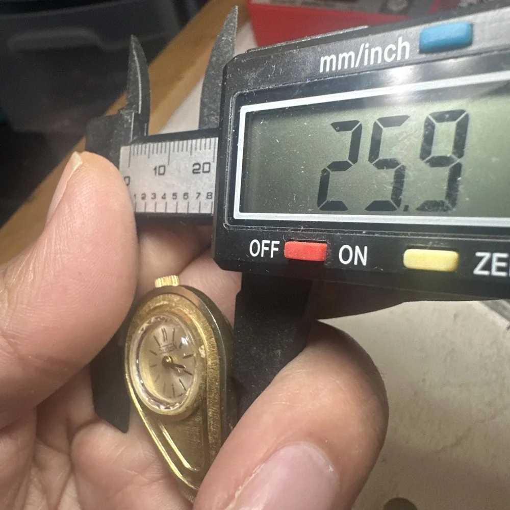 Working VTG Sutton Swiss Made Pendant Pocket Watch Manual Wind Gold Tone 25.9mm‎